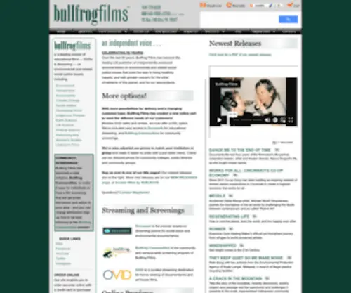Bullfrogfilms.com(Bullfrog Films) Screenshot