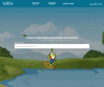 Bullfroginsurance.com(Small Business Liability Insurance Quotes Online) Screenshot
