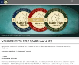 Bullievape.co.uk(E-cigaretter og e-væske fra TECC Scandinavia AS) Screenshot