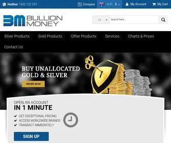 Bullionmoney.com.au(Buy Silver and Gold Bullion) Screenshot