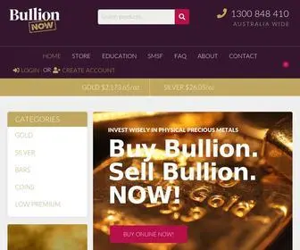 Bullionnow.com.au(Buy Gold & Silver Bullion Online or Instore in Melbourne) Screenshot