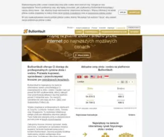 Bullionvault.pl(Kup złoto i srebro przez Internet po najniższych cenach) Screenshot