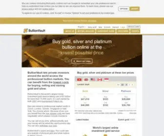 Bullionvaultaffiliate.com(Buy Gold) Screenshot