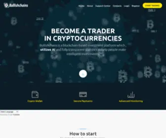 Bullishchains.com(Cryptocurrency Market and Trading Platform) Screenshot