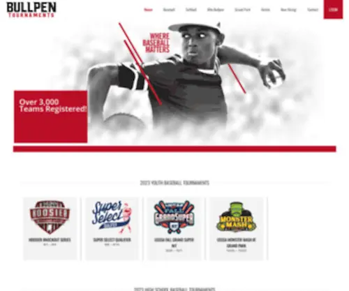 Bullpentournaments.com(Bullpen Tournaments) Screenshot