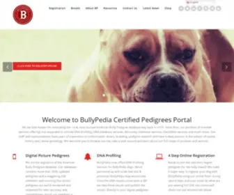 Bullypedia.net(Making Bully Breed History One Pedigree At A Time Since 2010) Screenshot