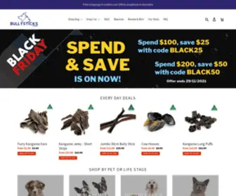 Bullysticks.com.au(All-Natural Dog & Pet Treats) Screenshot