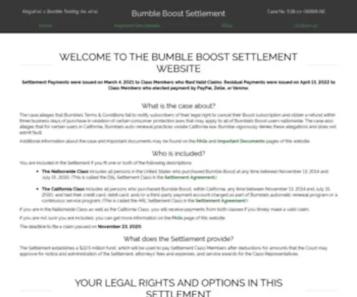 Bumbleboostsettlement.com(Bumble Trading) Screenshot