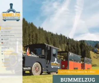 Bummelzug.com(Willkommen beim Bummelzug Wildschönau Tirol) Screenshot