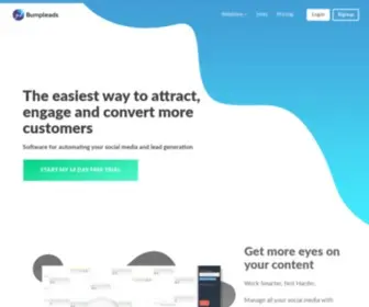 Bumpleads.com(Software for automating your social media and lead generation) Screenshot