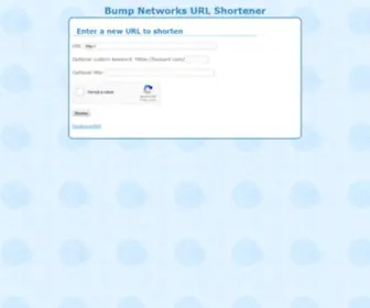 Bumpnt.com(Bump Networks URL Shortener) Screenshot