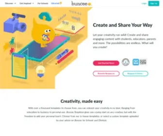 Buncee.com(Create, Present and Share Engaging Multimedia Lessons) Screenshot