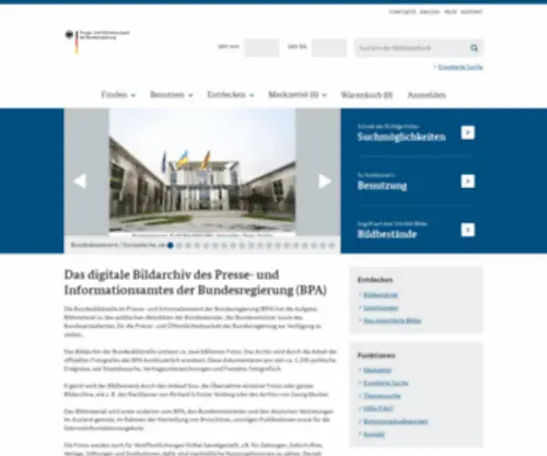 Bundesbildstelle.de(Bilddatenbank) Screenshot