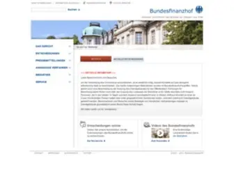 Bundesfinanzhof.de(Startseite ) Screenshot