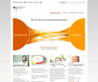 Bundeshaushalt-Info.de( www.Bundeshaushalt.de) Screenshot
