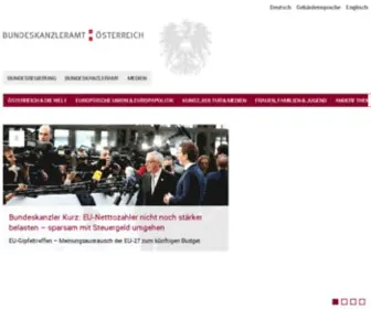 Bundeskanzleramt.at(Bundeskanzleramt der Republik Österreich) Screenshot