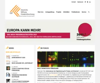 Bundesstiftung-Friedensforschung.de(Deutsche Stiftung Friedensforschung) Screenshot