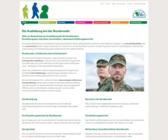 Bundeswehr-Ausbildung.de(Alles zur Bewerbung und Ausbildung bei der Bundeswehr) Screenshot