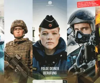 Bundeswehrkarriere.de(Karriere bei der Bundeswehr) Screenshot