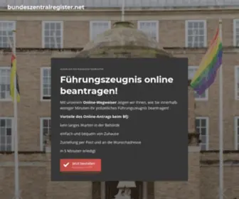 Bundeszentralregister.net(Führungszeugnis beantragen) Screenshot