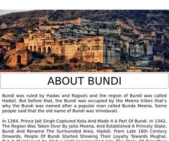 Bunditourism.com(BUNDI TOURISM (City of stepwells)) Screenshot