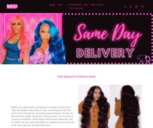 Bundledashdelivery.com(Shop Top Quality Virgin Hair) Screenshot