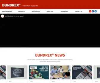 Bundrex.com(Bundrex new homepage. Bundrex steel fiber) Screenshot