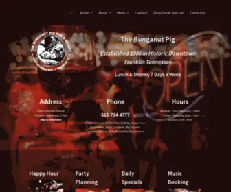 Bunganutpigfranklin.com(The Bunganut Pig) Screenshot