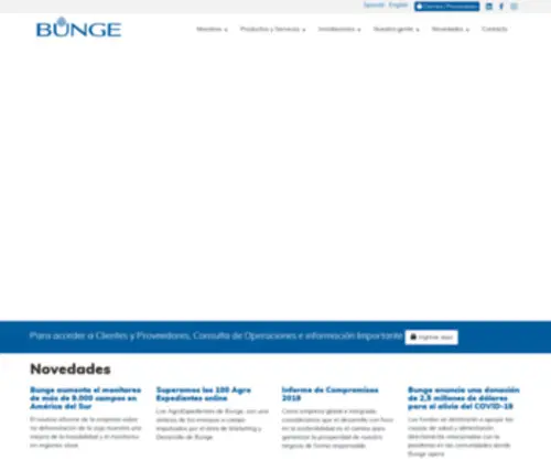 Bungeargentina.com(Bienvenido a Bunge Argentina) Screenshot