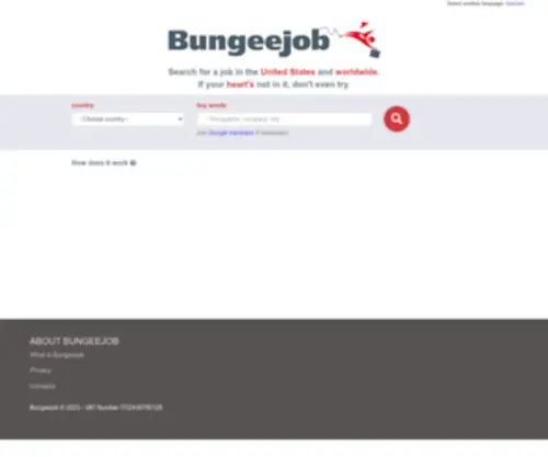 Bungeejob.com(Search for a job in Europe) Screenshot