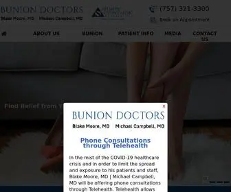 Bunion-Doctors.com(Bunion Doctors Virginia Beach) Screenshot