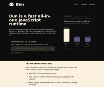 Bun.sh(Bun is a fast all) Screenshot
