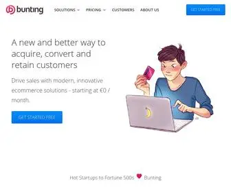 Bunting.com(Shopcast & Website Personalization) Screenshot