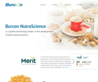 Burcon.ca(Burcon NutraScience) Screenshot