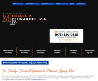 Burakofflaw.com(Morristown Personal Injury Attorney) Screenshot