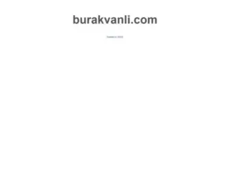 Burakvanli.com(This is a default index page for a new domain) Screenshot