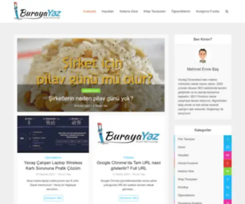 Burayayaz.com(Kişisel blog) Screenshot