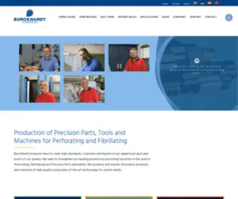 Burckhardt.com(Perforating & Fibrillating Machines) Screenshot
