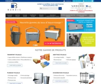 Burdis-Poultry.com(Pluckers, scalding tanks, crates, trolleys, etc) Screenshot