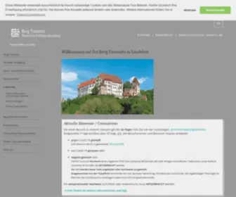 Burg-Trausnitz.de(Bayerische Schlösserverwaltung) Screenshot