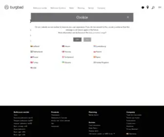 Burgbad.com(Burgbad ist führender Hersteller von hochwertigen Badezimmer) Screenshot