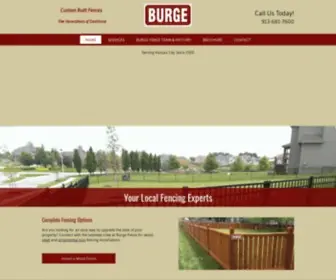 Burgefence.com(Tom Burge Fence & Iron) Screenshot