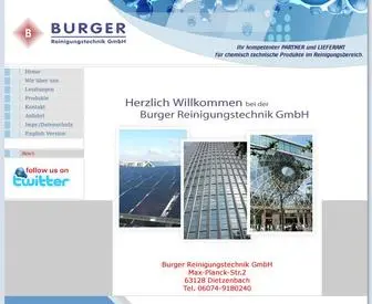 Burger-Reinigungstechnik.de(Burger Reinigungstechnik GmbH) Screenshot