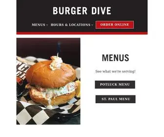 Burgerdivemn.com(Burger Dive) Screenshot