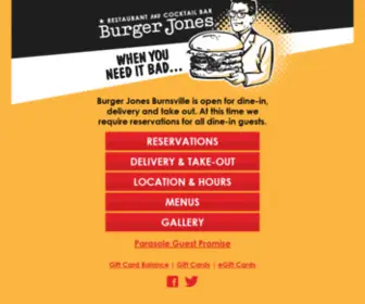 Burgerjones.com(Burger Jones) Screenshot
