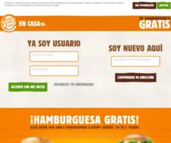 Burgerkingencasa.es(Burger King) Screenshot