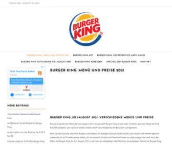 Burgerkinggutscheine.com(Menü und Preise November) Screenshot