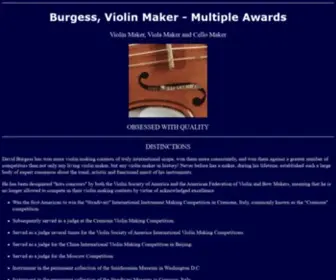 Burgessviolins.com(Burgess, Violin Maker) Screenshot