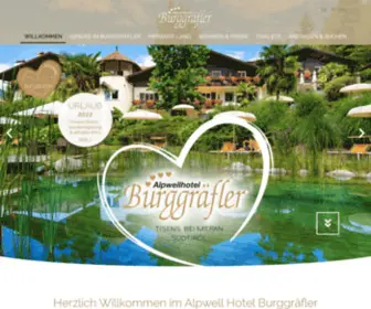 Burggraefler.com(Alpwell Hotel Burggräfler) Screenshot