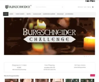 Burgschneider.co.uk(Medieval Clothing produced and designed by Burgschneider) Screenshot